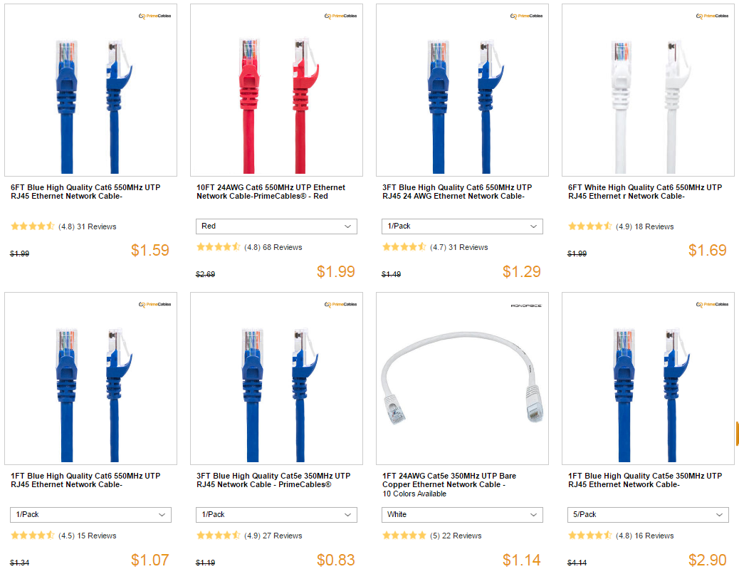 networking ethernet cable at PrimeCables