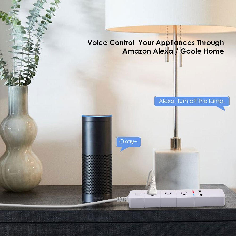 PrimeCables surge protector with amazon alexa google compatibility