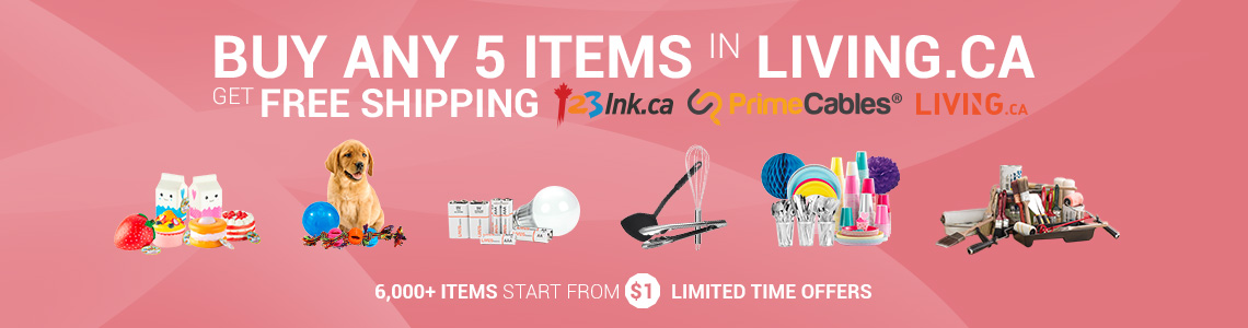 Buy 5 items from living.ca and get free shipping at PrimeCables.ca