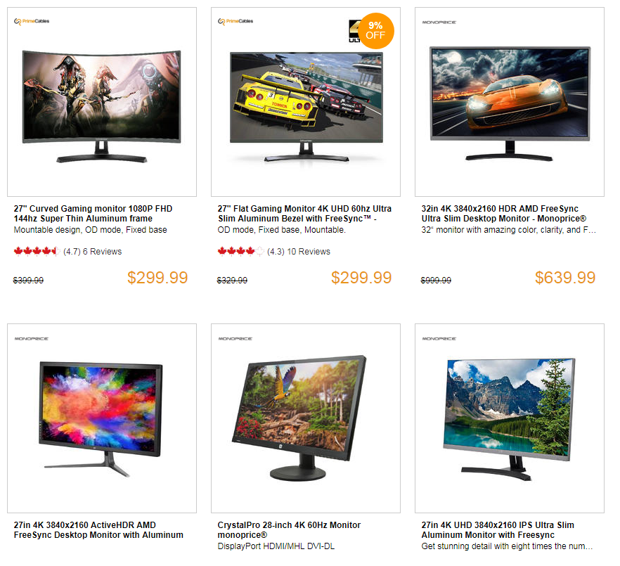 PrimeCables black friday monitor deals