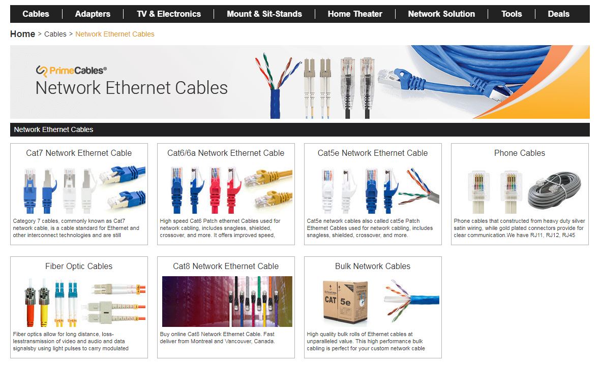 ethernet cable from PrimeCables