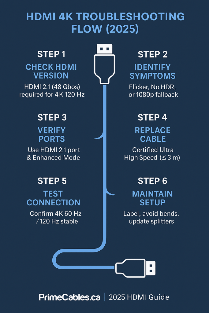 Why Your HDMI Cable Isn’t Showing 4K Properly & Fix for 2025 Devices
