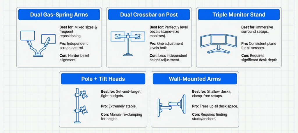Mount Types for Dual & Triple Screens
